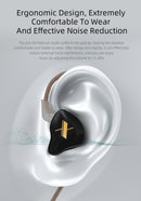 Kz edx fones de ouvido com fio com microfone dinâmico