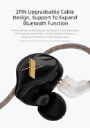 Kz edx fones de ouvido com fio com microfone dinâmico