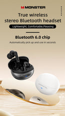 Monster mqt39 gaming fone de ouvido ture sem fio bluetooth 6.0 fones baixa latên