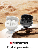 Monster mqt39 gaming fone de ouvido ture sem fio bluetooth 6.0 fones baixa latên