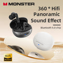 Monster mqt39 gaming fone de ouvido ture sem fio bluetooth 6.0 fones baixa latên