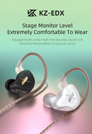 Kz edx fones de ouvido com fio com microfone dinâmico
