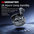 Monster mqt39 gaming fone de ouvido ture sem fio bluetooth 6.0 fones baixa latên