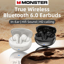 Monster mqt39 gaming fone de ouvido ture sem fio bluetooth 6.0 fones baixa latên